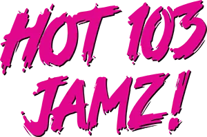 Hot 103 Jamz! logo in pink text.